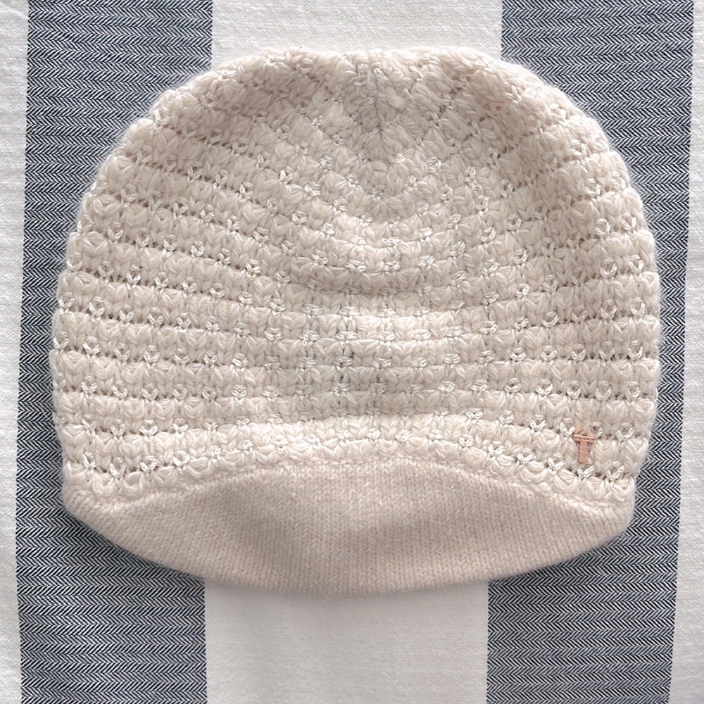 Ted Baker Winter Hat Beret Light Pale Pink